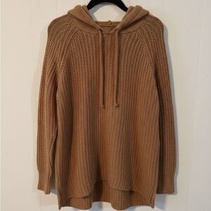 Aerie Warm Brown Knit Hoodie Sweater